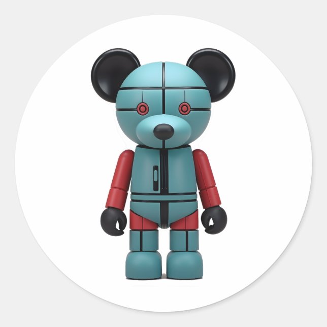 Pegatina Redonda kaws en reposo (Anverso)