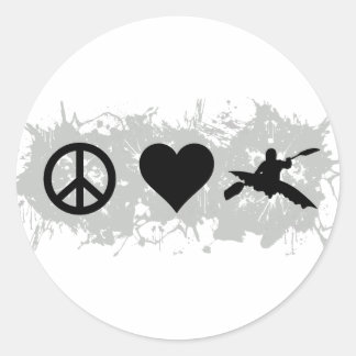 Pegatina Redonda Kayak