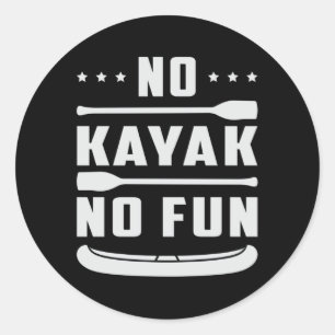 Pegatina Redonda Kayak Canoeing Kayaking Canoe Paddle Funny Gift
