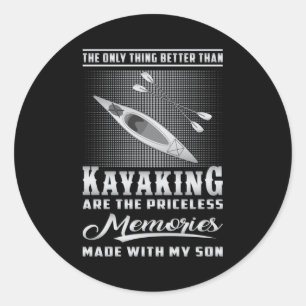 Pegatina Redonda Kayak Kayak Canoe Canoeing Paddle Funny Gift