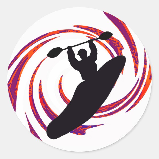 Pegatina Redonda Kayak Say So (Anverso)