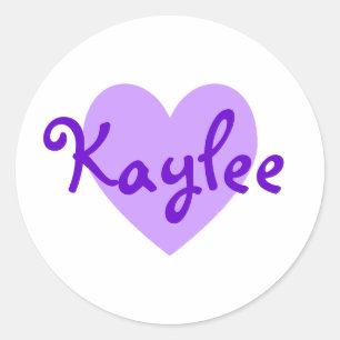 Pegatina Redonda Kaylee en morado