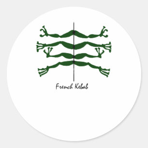 Pegatina Redonda kebab francés