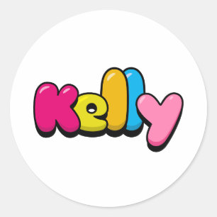 Pegatina Redonda Kelly