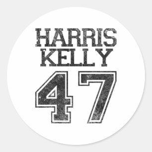 Pegatina Redonda Kelly 2024 Kamala Harris Mark Kelly Vintage Presid