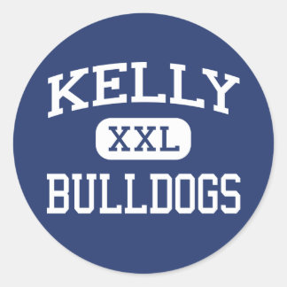 Pegatina Redonda Kelly - Bulldoges - Católico - Beaumont Texas