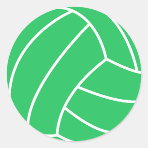 Pegatina Redonda Kelly Green Volleyball