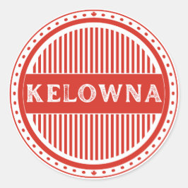 Pegatina Redonda Kelowna City Pride Emblem – Canadian Identity