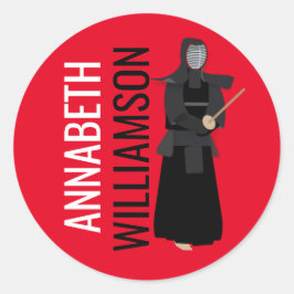 Pegatina Redonda Kendo