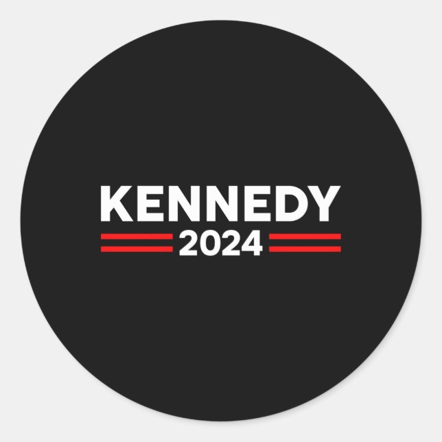 Pegatina Redonda Kennedy 2024 Rfk Jr Para Presidente (Anverso)