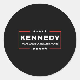 Pegatina Redonda Kennedy Maha Hizo Que Estados Unidos Fuera Saludab