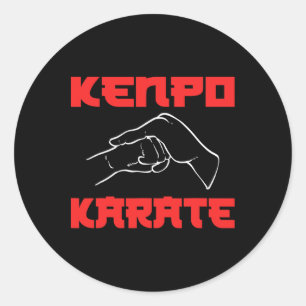 Pegatina Redonda Kenpo Karate Artista Marcial