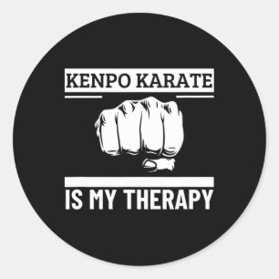 Pegatina Redonda Kenpo Karate es mi divertido Kenpo americano