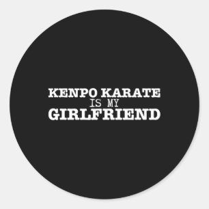 Pegatina Redonda Kenpo Karate Es Mi Novia Funny Estadounidense Kenp