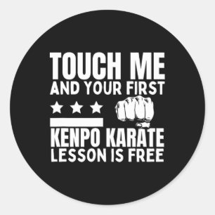 Pegatina Redonda Kenpo Karate Lección Para Entrenador Gratuito Esta