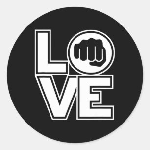 Pegatina Redonda Kenpo Karate Love Funny Proud American Kenpo