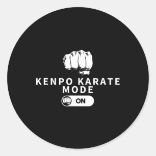 Pegatina Redonda Kenpo Karate Mode En Kenpo Estadounidense Divertid