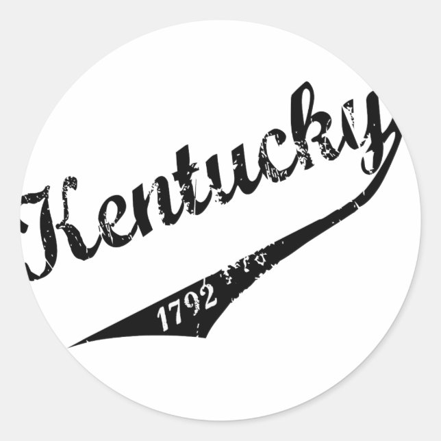 Pegatina Redonda Kentucky 1792 (Anverso)