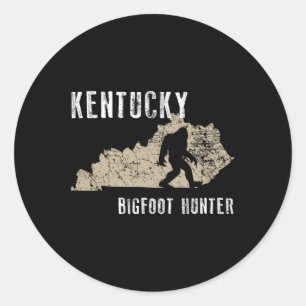 Pegatina Redonda Kentucky Bigfoot Hunter