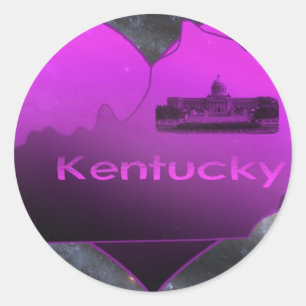 Pegatina Redonda Kentucky casero