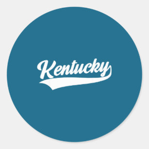 Pegatina Redonda Kentucky - diseño retro - clásico