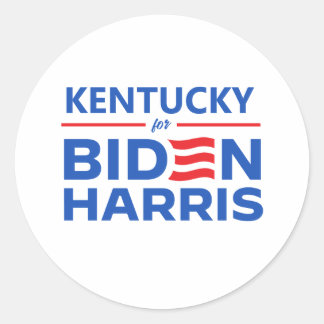 Pegatina Redonda Kentucky para Biden Harris