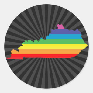 Pegatina Redonda kentucky pride.
