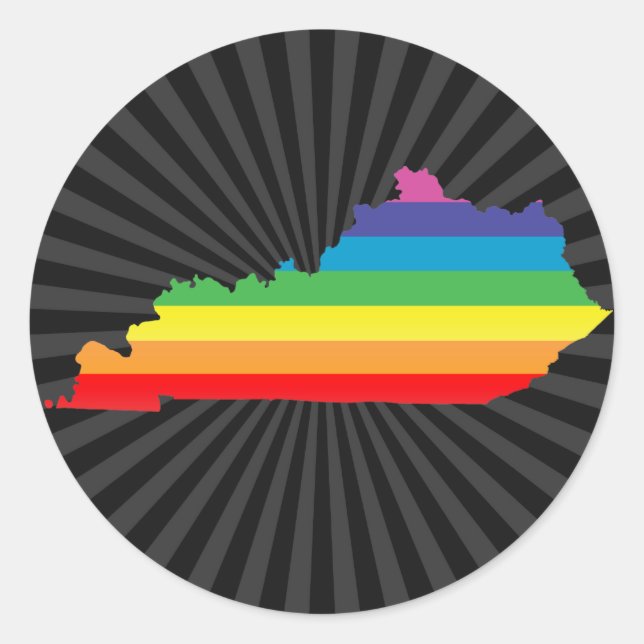 Pegatina Redonda kentucky pride. (Anverso)