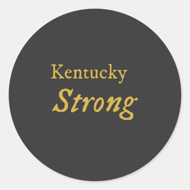 Pegatina Redonda Kentucky Strong (Anverso)