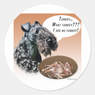 Pegatina Redonda Kerry Blue Terrier Turkey