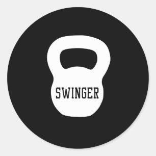 Pegatina Redonda Kettlebell Swinger