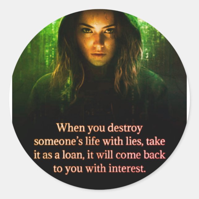 Pegatina Redonda key tag (Anverso)