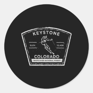 Pegatina Redonda Keystone Colorado