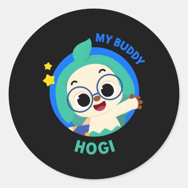Pegatina Redonda Kfong Wonderstar Mi Buddy Hogi Original (Anverso)