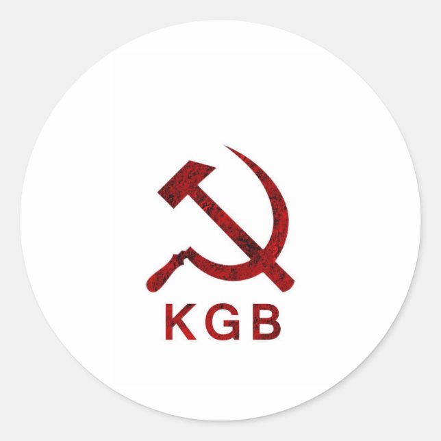 PEGATINA REDONDA KGB (Anverso)