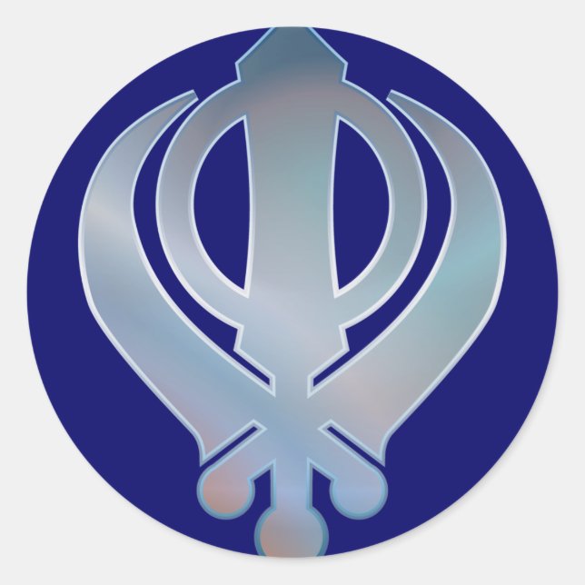 Pegatina Redonda Khanda (Anverso)
