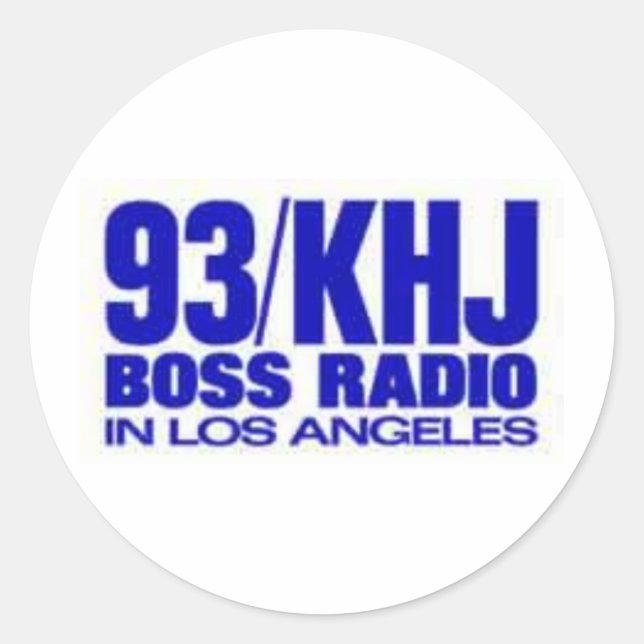 PEGATINA REDONDA KHJ - 93-KHJ (Anverso)