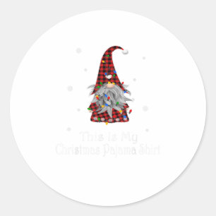 Pegatina Redonda Ki, Este Es Mi Navidad Pajama Shirt Gno