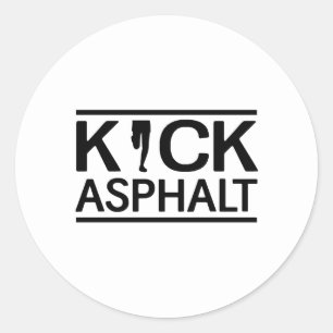 Pegatina Redonda Kick Asphalt