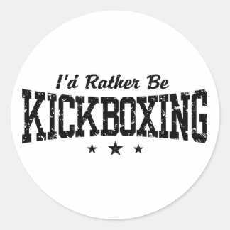 Pegatina Redonda Kickboxing