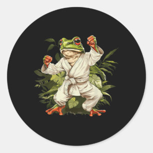 Pegatina Redonda Kickboxing Bosque Taekwondo Rana Judo Jiu-Jitsu