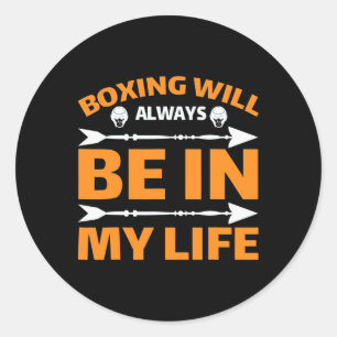 Pegatina Redonda Kickboxing Boxeo Muay Thai 