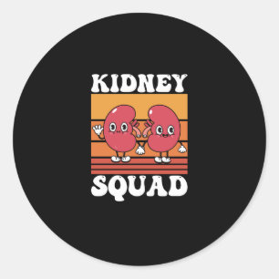 Pegatina Redonda Kidney Squad Retro Groovy