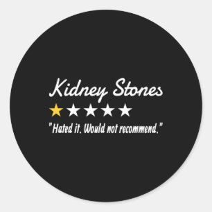 Pegatina Redonda Kidney Stones 1 estrella Review