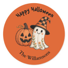 Kids Halloween Cute Ghost Pumpkin