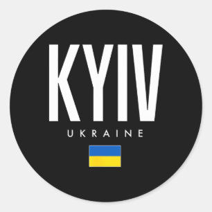 Pegatina Redonda Kiev Ucrania 1