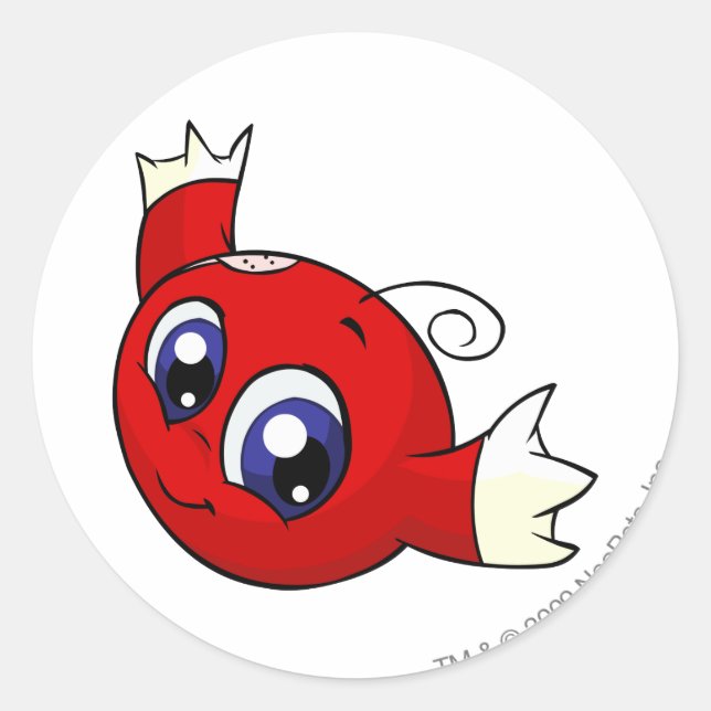 Pegatina Redonda Kiko Red (Anverso)