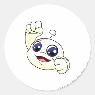 Pegatina Redonda Kiko White