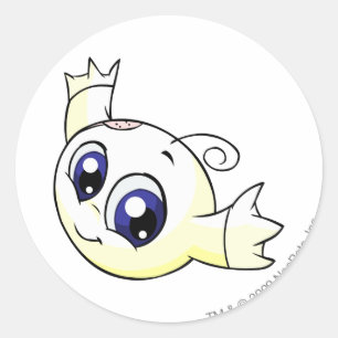 Pegatina Redonda Kiko White