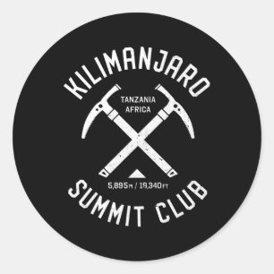 Pegatina Redonda Kilijaro Summit Club I Climbed Kilijaro